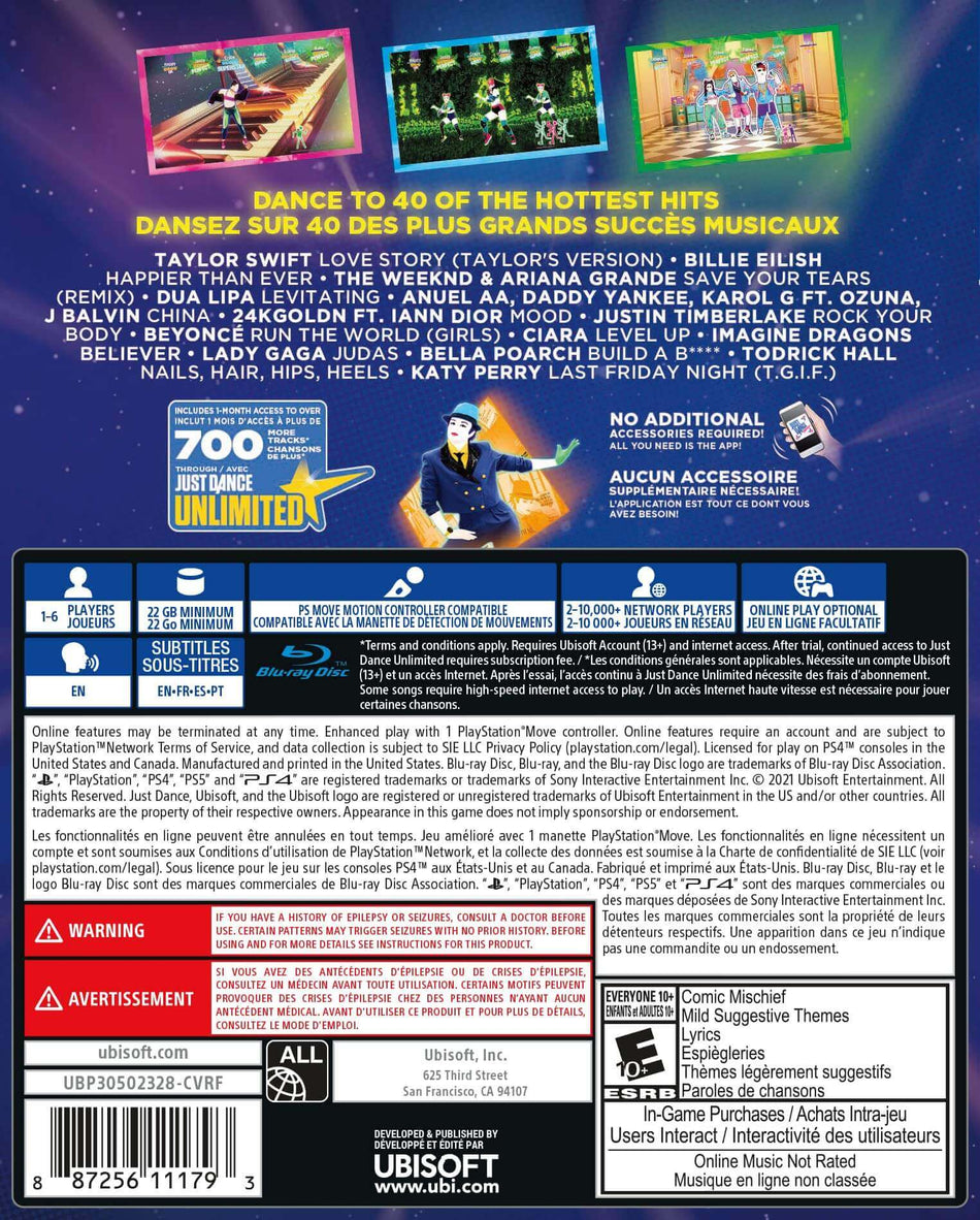 Just Dance 2022 PS4 Import